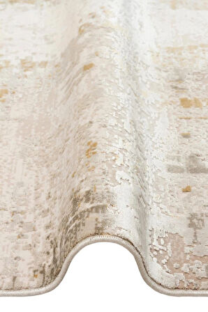 Hoom Rugs Franko FS 34 Cream Beige Viskon & Akrilik Yüksek Dokulu Modern Salon Halısı