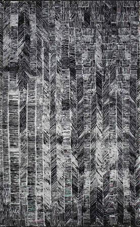 Hoom Rugs Hexige 662 Black Yün & Viskon El Emeği Özel Tezgah Halısı