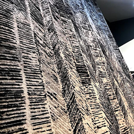 Hoom Rugs Hexige 662 Black Yün & Viskon El Emeği Özel Tezgah Halısı