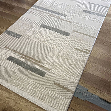 Hoom Rugs Aria 1106 Vizon Pamuk Tabanlı Modern Halı