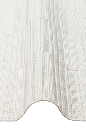 Eko Halı Mono Loop 01 White Sisal Görünümlü Bukleli Kaymaz Tabanlı Yıkanabilir Halı
