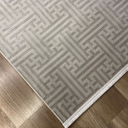 Hoom Rugs Aria 1128 Gri Pamuk Tabanlı Modern Halı