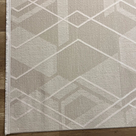 Hoom Rugs Aria 1127 Krem Pamuk Tabanlı Modern Halı