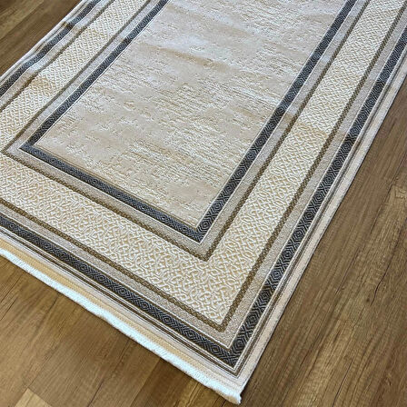 Hoom Rugs Valeria 1073 Bej Mikrofiber Antibakteriyel Modern Halı