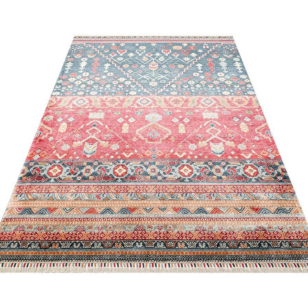 Hoom Rugs Nepal ZR 17 Yün Viskon Tensel Navy Multy Otantik Modern Uşak Desenli Halı
