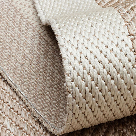 Mono 02 Beıge Kaymaz Tabanlı Kilim