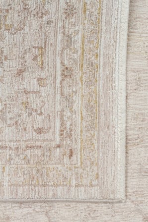 Eko Halı Mahal Mood 02 Beige Cream Polyester Akrilik Klasik Desenli Premium Salon Halısı