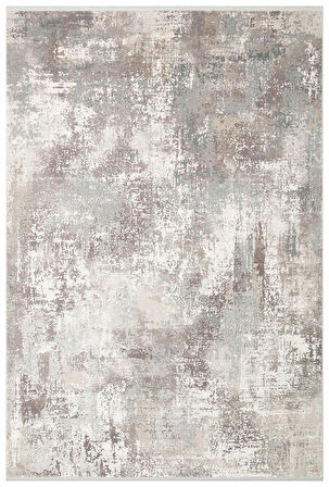 Hoom Rugs Franko FS 35 Grey Beige Viskon & Akrilik Yüksek Dokulu Modern Salon Halısı