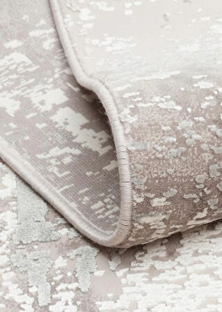 Hoom Rugs Franko FS 35 Grey Beige Viskon & Akrilik Yüksek Dokulu Modern Salon Halısı