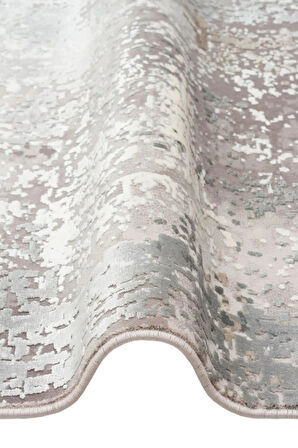 Hoom Rugs Franko FS 35 Grey Beige Viskon & Akrilik Yüksek Dokulu Modern Salon Halısı