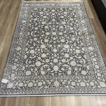 Hoom Rugs Elegant 006 Antrasit Vizon Doğal Elyaf Yansımalı Klasik Desenli Salon Halısı