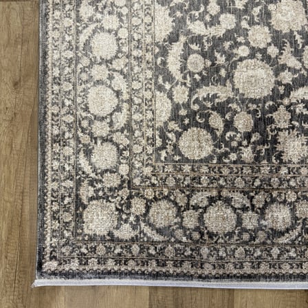 Hoom Rugs Elegant 006 Antrasit Vizon Doğal Elyaf Yansımalı Klasik Desenli Salon Halısı