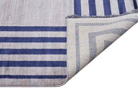 Hoom Rugs York 205 Lacivert Çerçeveli Modern Salon Halısı
