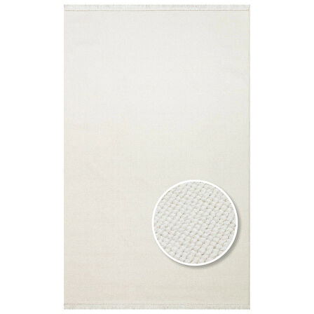 Hoom Rugs Helsinki Plain White Polyester Modern İskandinav Halı