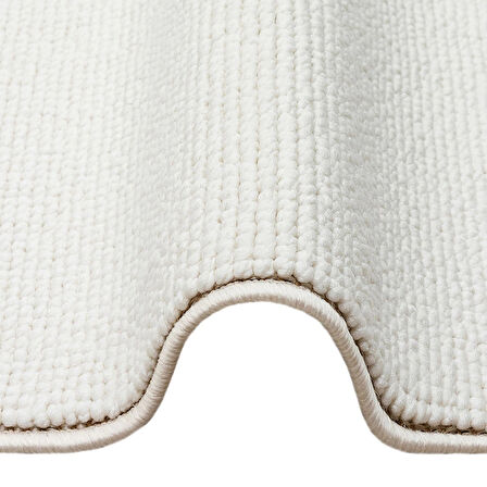 Hoom Rugs Helsinki Plain White Polyester Modern İskandinav Halı