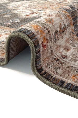 Hoom Rugs Otantik 2607 Yeşil Vintage Desenli Salon Halısı