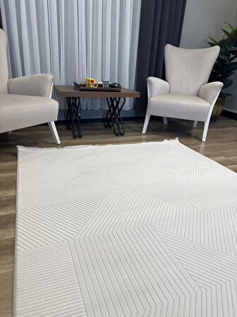 İpek Halı Sardes 6479 A Krem Gri Modern Salon Halısı