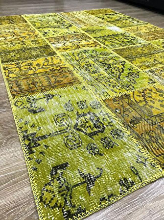 Hoom Rugs Patchwork Sarı KB El Dokuma Kilim