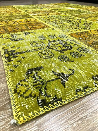 Hoom Rugs Patchwork Sarı KB El Dokuma Kilim