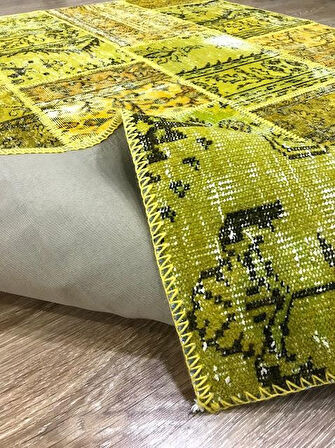 Hoom Rugs Patchwork Sarı KB El Dokuma Kilim
