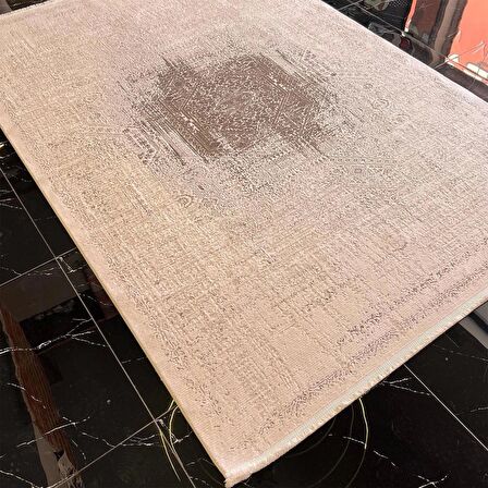 Sanat Halı Mira 3573 Krem Kahve Modern Salon Halısı
