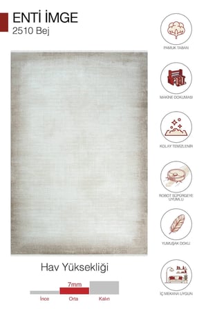 Hoom Rugs İmge 2510 Bej Modern Akrilik Salon Halısı