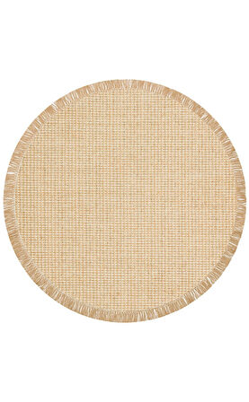 Eko Halı Brooklyn BRK 01 Natural Beige Yuvarlak Kilim