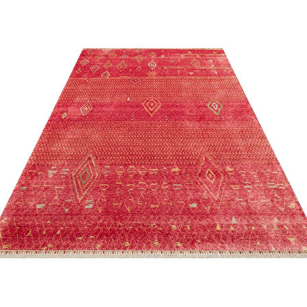 Hoom Rugs Nepal ZR 15 Yün Viskon Tensel Red Autumn Otantik Modern Uşak Halısı