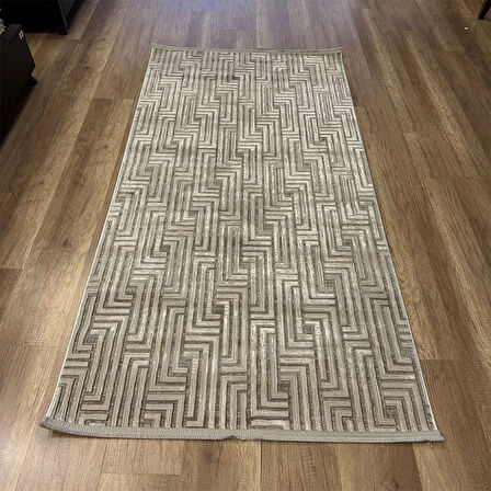 Hoom Rugs  Ares 1140 Vizon Modern Düz Desen Pamuk Taban Halı