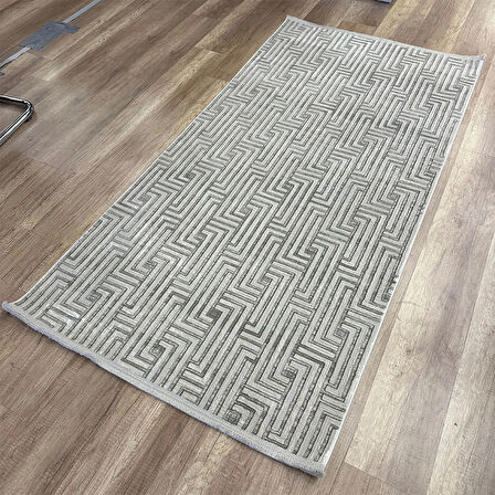 Hoom Rugs  Ares 1140 Vizon Modern Düz Desen Pamuk Taban Halı