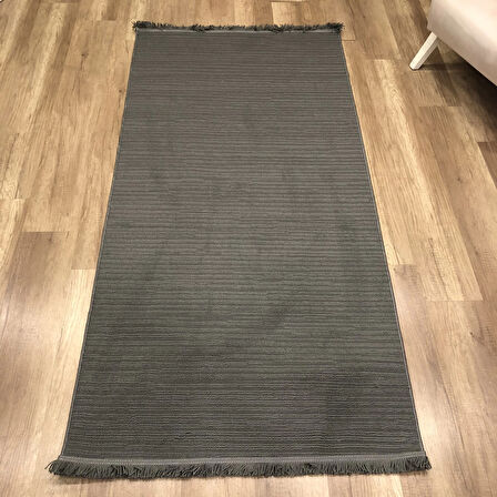 Hoom Rugs Bükle 1120 Antrasit Mikrofiber Polyester İplik Antialerjik & Antibakteriyel Halı