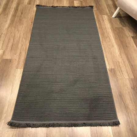 Hoom Rugs Bükle 1120 Antrasit Mikrofiber Polyester İplik Antialerjik & Antibakteriyel Halı