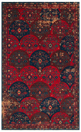 Hoom Rugs Cadis KDM 02 Red Multy Vintage El Emeği Yüksek Kara Tezgah Halısı