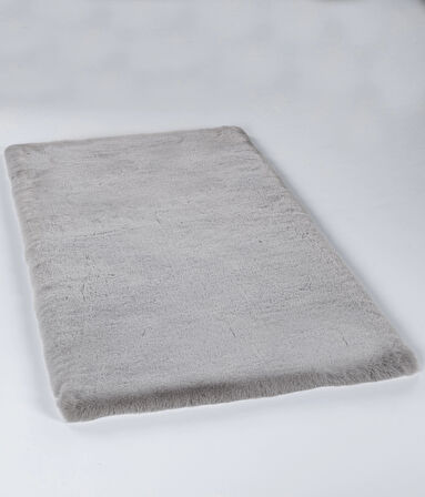 Apex Palma Gri Peluş Daire Halı