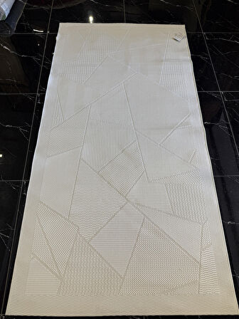 Eko Mono MNO LUX 01 White Hav Toz Vermez Kaymaz Tabanlı Şık Kilim