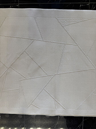 Eko Mono MNO LUX 01 White Hav Toz Vermez Kaymaz Tabanlı Şık Kilim