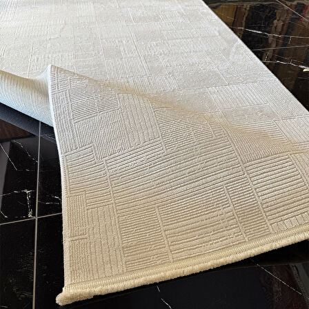 Hoom Rugs İpek 1134 Krem Yün Tuşeli Akrilik Pamuk Taban Halı