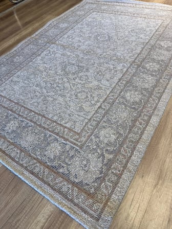 Luxess Halı Alpaca 1191 Bej Eskitme Desenli Makine Halısı