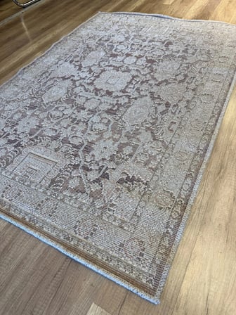 Luxess Halı Alpaca 1192 Taba Eskitme Desenli Makine Halısı
