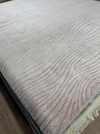 Hoom Rugs Sina Sante Soft Pink %100 Doğal Yün & Viskon El Dokuma Modern Halı