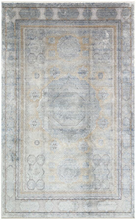 Hoom Rugs Bomonti MHL 04 Antrasit Gold Viskon & Akrilik Modern Salon Halısı