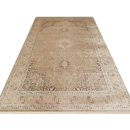 Hoom Rugs Babylon BBL 02 Rayon Viskon Eskitme Desenli Vintage Salon Halısı