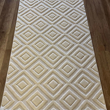 Hoom Rugs Design 1089 Krem Yumuşak Dokulu İskandinav Halı