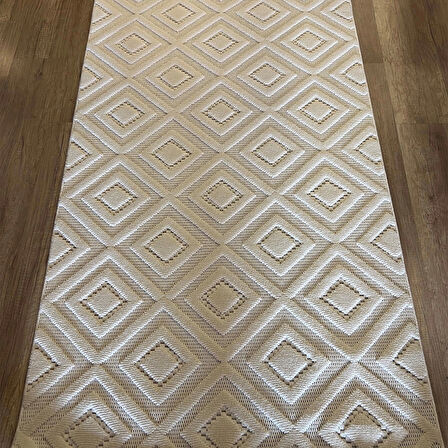 Hoom Rugs Design 1089 Krem Yumuşak Dokulu İskandinav Halı