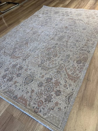 Luxess Halı Alpaca 1193 Bej Eskitme Desenli Makine Halısı