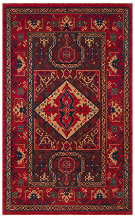 Hoom Rugs Cadis KDM 04 Red Vintage El Emeği Yüksek Kara Tezgah Halısı