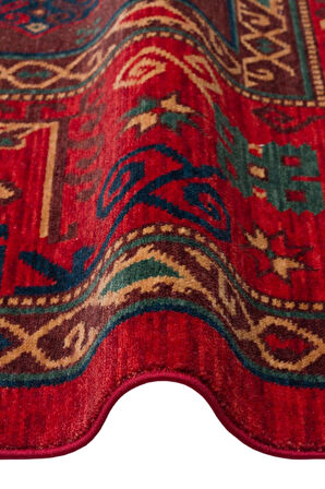 Hoom Rugs Cadis KDM 04 Red Vintage El Emeği Yüksek Kara Tezgah Halısı