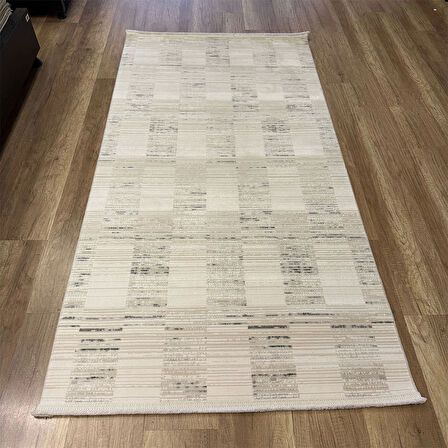 Hoom Rugs Decor 1136 Gri Yün Tuşeli Pamuk Taban Halı