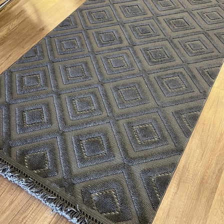 Hoom Rugs Design 1089 Antrasit Desensiz Yumuşak Dokulu İskandinav Halı
