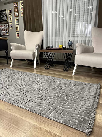 Hoom Rugs Prag 9210 Gri Modern Makina Halısı